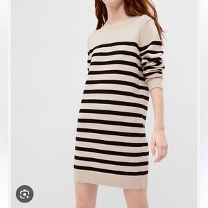 Gap Stripe Sweater Dress Navy blue & white stripe Sz XL